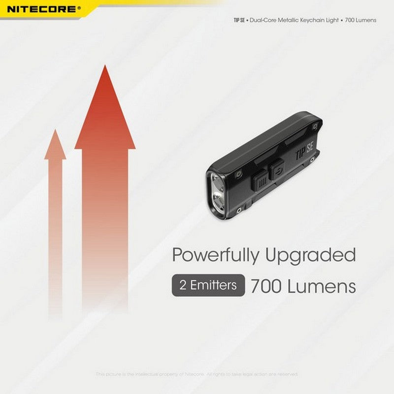Lampe Nitecore TIP SE – 700 Lumens - Rechargeable USB-C - NYCTALOPE