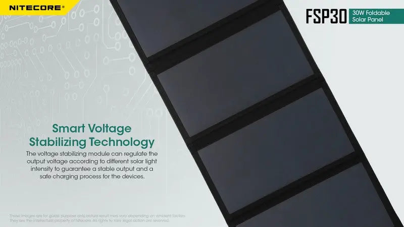 Panneau solaire pliable Nitecore FSP30 - 30W  NYCTALOPE  