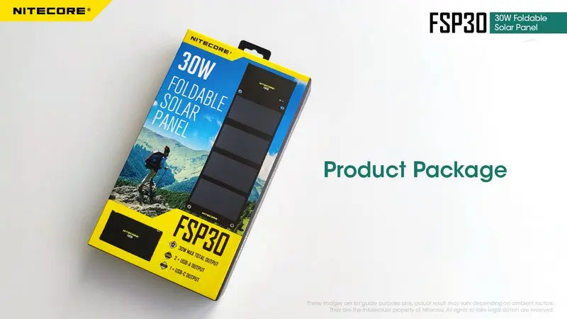 Panneau solaire pliable Nitecore FSP30 - 30W  NYCTALOPE  