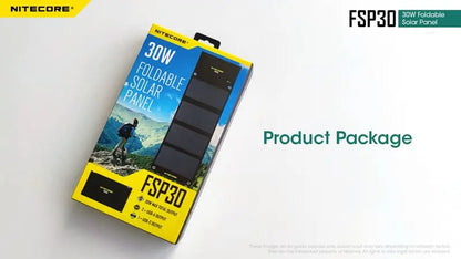 Panneau solaire pliable Nitecore FSP30 - 30W  NYCTALOPE  
