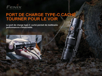 Lampe Torche Fenix PD25R – 800 Lumens  NYCTALOPE  