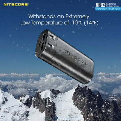 PowerBank Batterie Nitecore NPB2 – 10000mAh batterie externe frontale HU60  NYCTALOPE  