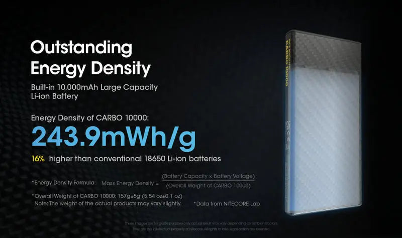 Powerbank Nitecore CARBO 10000 – 10 000mAh  NYCTALOPE  