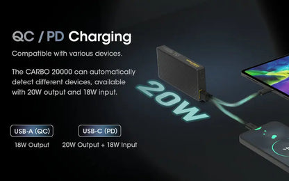 Powerbank Nitecore CARBO 20000 – 20 000mAh  NYCTALOPE  