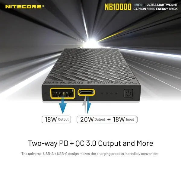 Powerbank Nitecore NB10000 GEN2 – 10 000mAh  NYCTALOPE  