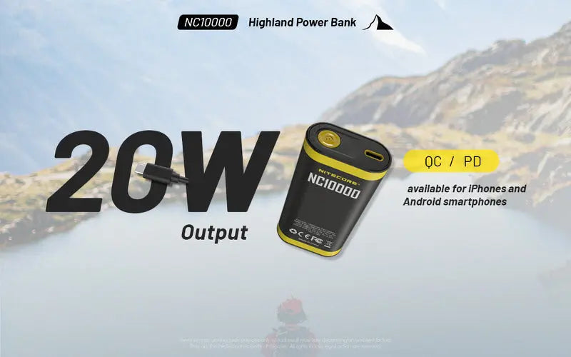 Powerbank Nitecore NC10000 – 10 000mAh - 50 Lumens  NYCTALOPE  