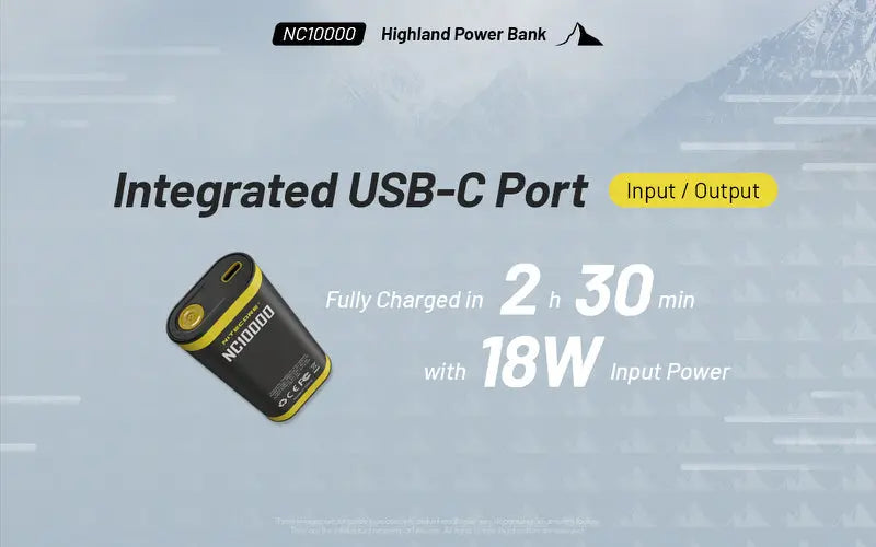 Powerbank Nitecore NC10000 – 10 000mAh - 50 Lumens  NYCTALOPE  