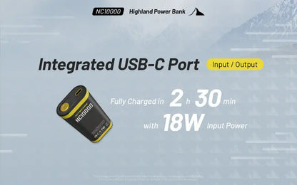 Powerbank Nitecore NC10000 – 10 000mAh - 50 Lumens  NYCTALOPE  