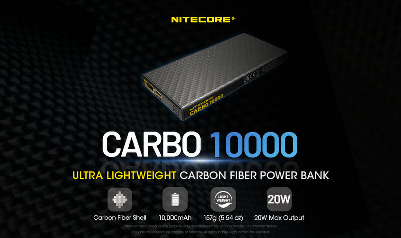Powerbank Nitecore CARBO 10000 – 10 000mAh  NYCTALOPE  
