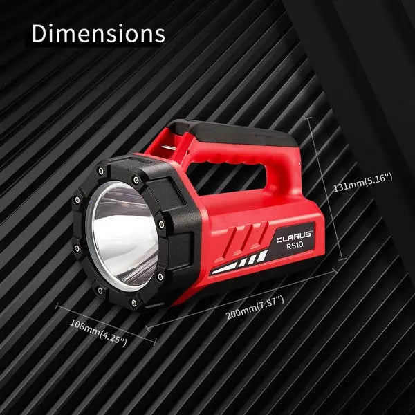 Projecteur de recherche Klarus RS10 – 800 Lumens – Rechargeable USB  NYCTALOPE  