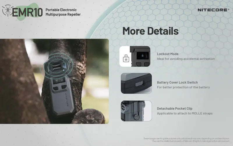 Répulsif Anti-moustique électronique Nitecore EMR10 - Multifonctions - Rechargeable  NYCTALOPE  