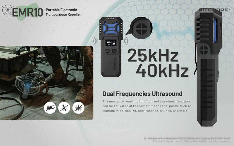 Répulsif Anti-moustique électronique Nitecore EMR10 - Multifonctions - Rechargeable Nitecore