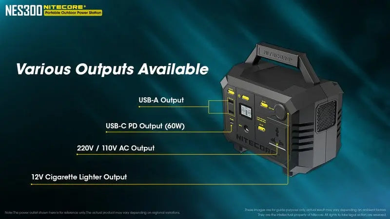 Station d'alimentation portable Batterie Nitecore NES300 - 86400mAh  NYCTALOPE  