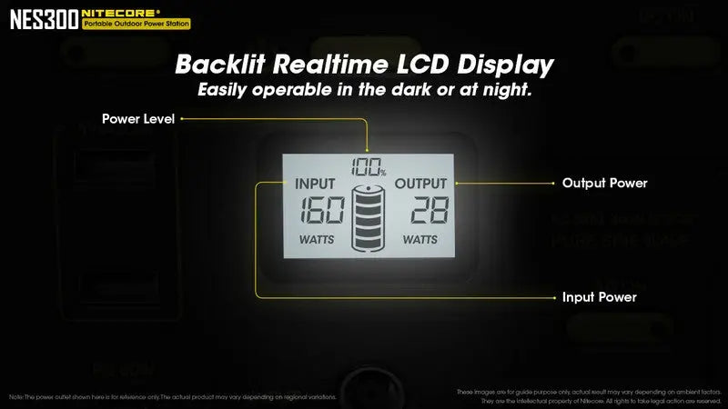 Station d'alimentation portable Batterie Nitecore NES300 - 86400mAh  NYCTALOPE  