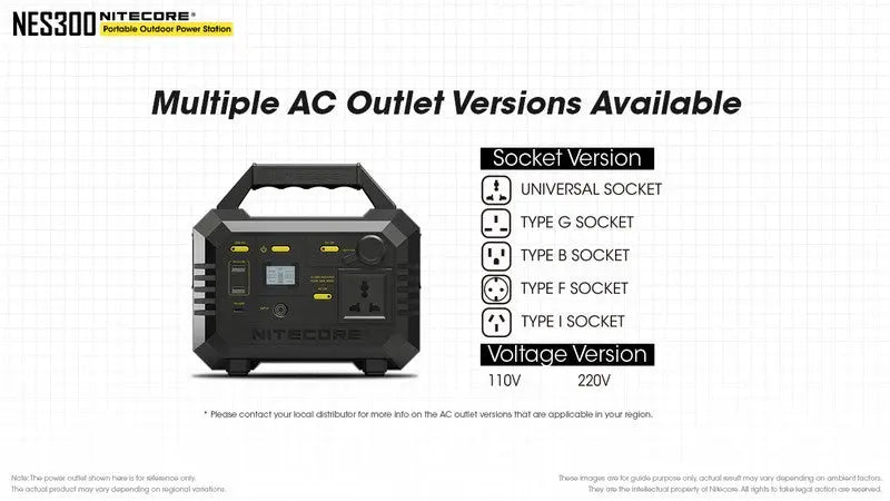 Station d'alimentation portable Batterie Nitecore NES300 - 86400mAh  NYCTALOPE  