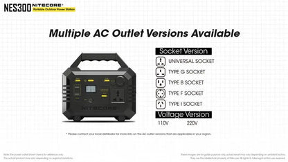 Station d'alimentation portable Batterie Nitecore NES300 - 86400mAh  NYCTALOPE  