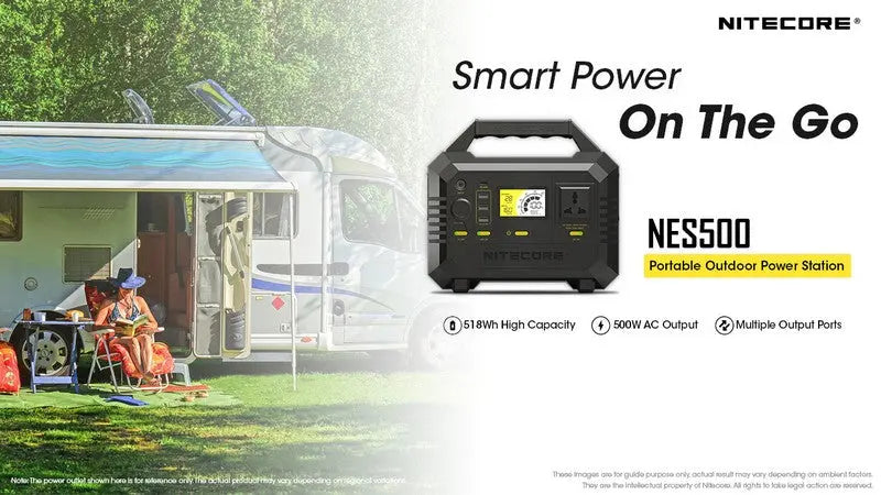 Station d'alimentation portable Batterie Nitecore NES500 – 144000mAh  NYCTALOPE  