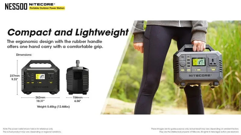 Station d'alimentation portable Batterie Nitecore NES500 – 144000mAh  NYCTALOPE  