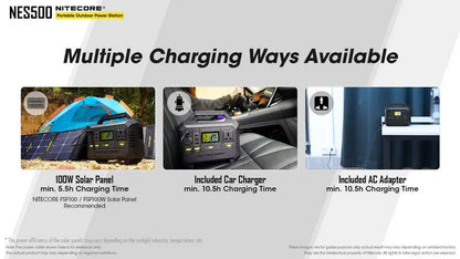 Station d'alimentation portable Batterie Nitecore NES500 – 144000mAh  NYCTALOPE  