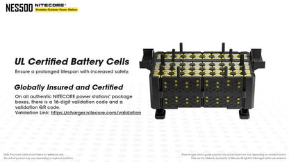 Station d'alimentation portable Batterie Nitecore NES500 – 144000mAh  NYCTALOPE  