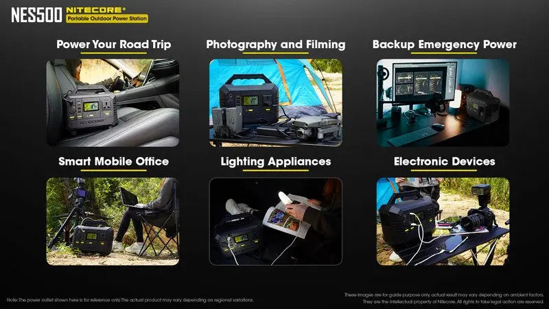 Station d'alimentation portable Batterie Nitecore NES500 – 144000mAh  NYCTALOPE  