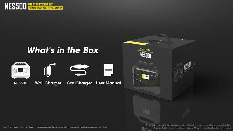 Station d'alimentation portable Batterie Nitecore NES500 – 144000mAh  NYCTALOPE  