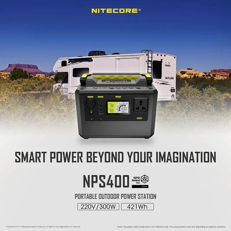 Station d'alimentation portable Batterie Nitecore NPS400 - 117000mAh  NYCTALOPE  