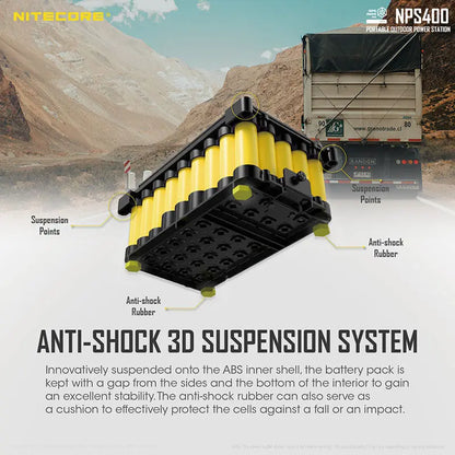 Station d'alimentation portable Batterie Nitecore NPS400 - 117000mAh  NYCTALOPE  