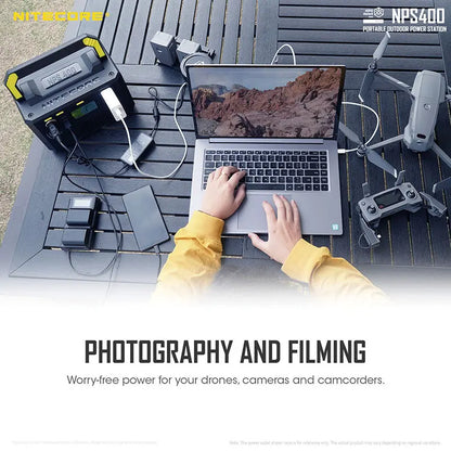 Station d'alimentation portable Batterie Nitecore NPS400 - 117000mAh  NYCTALOPE  