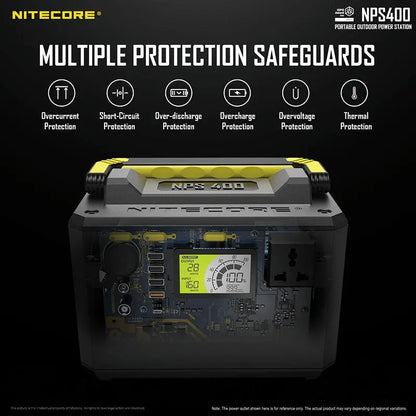 Station d'alimentation portable Batterie Nitecore NPS400 - 117000mAh  NYCTALOPE  