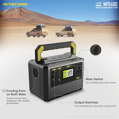 Station d'alimentation portable Batterie Nitecore NPS400 - 117000mAh  NYCTALOPE  