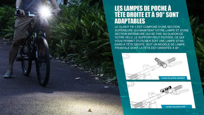 Support Universel Olight FB-1 pour lampe Torche sur Guidon Vélo - VTT - NYCTALOPE