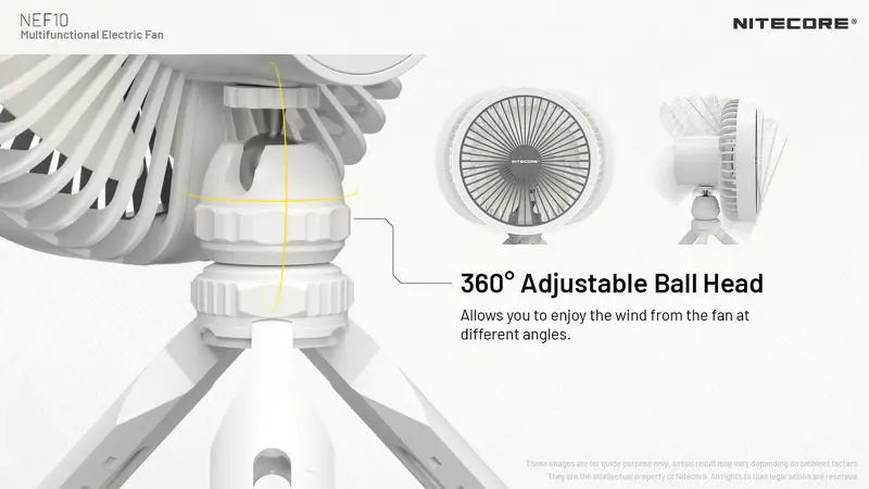 Ventilateur portable multifonction Nitecore NEF10 - Ventilateur, lampe et powerbank  NYCTALOPE  