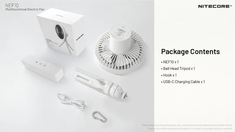 Ventilateur portable multifonction Nitecore NEF10 - Ventilateur, lampe et powerbank  NYCTALOPE  