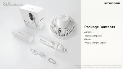 Ventilateur portable multifonction Nitecore NEF10 - Ventilateur, lampe et powerbank  NYCTALOPE  