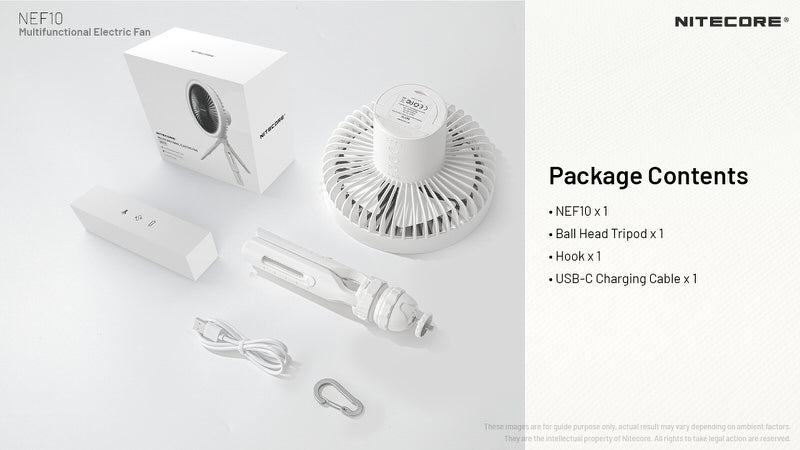 Ventilateur portable multifonction Nitecore NEF10 - Ventilateur, lampe et powerbank  NYCTALOPE  