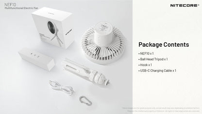 Ventilateur portable multifonction Nitecore NEF10 - Ventilateur, lampe et powerbank  NYCTALOPE  