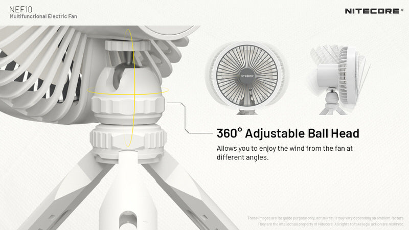 Ventilateur portable multifonction Nitecore NEF10 - Ventilateur, lampe et powerbank  NYCTALOPE  